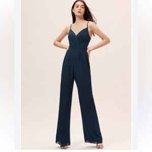 JJ House V Neck Floor Length Chiffon Jumpsuit New with Tag Size 14